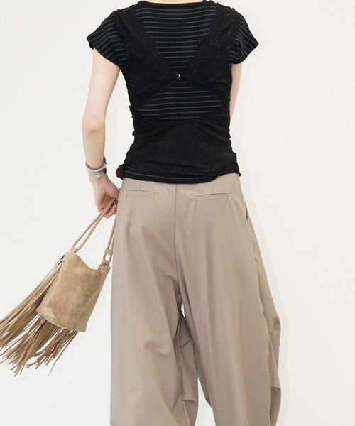 chuclla(チュクラ)の「フラワーレースVネックタンクトップ chw26s344(Tシャツ/カットソー・レディース・ホワイト/ブラック・FREE)」の21枚目の写真