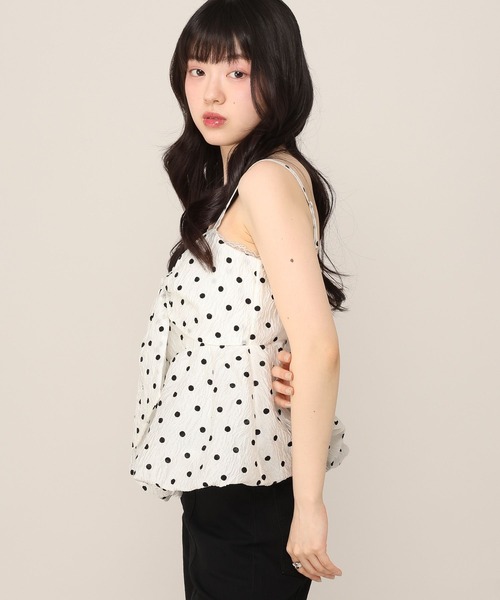 Heather(ヘザー)の「ジャガードリボンキャミ 1046539(キャミソール・レディース・ブラウン/ドット/ピンク/オフホワイト・FREE)」の15枚目の写真
