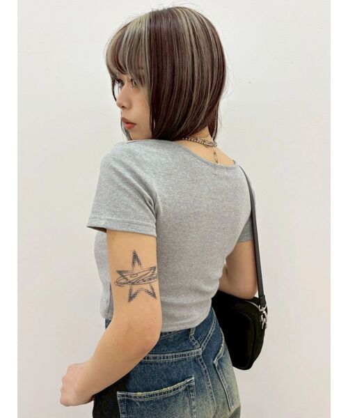 EVRIS（エヴリス）の「【MADE IN JAPAN】BASICシンプルショートTシャツ（Tシャツ/カットソー・レディース・ピンク/ホワイト/グレー/ブラック・FREE）」の13枚目の写真