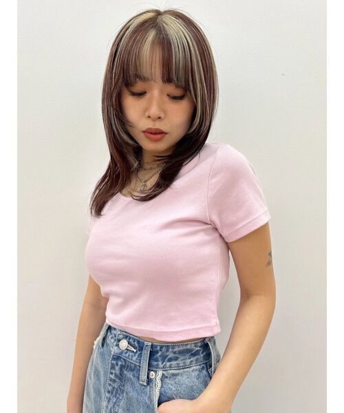 EVRIS（エヴリス）の「【MADE IN JAPAN】BASICシンプルショートTシャツ（Tシャツ/カットソー・レディース・ピンク/ホワイト/グレー/ブラック・FREE）」の18枚目の写真