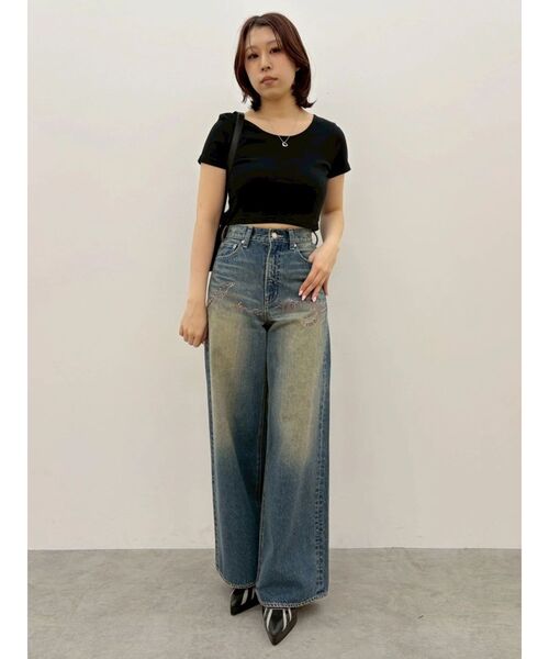 EVRIS（エヴリス）の「BASICシンプルショートTシャツ（Tシャツ/カットソー・レディース・ピンク/ホワイト・FREE）」の20枚目の写真