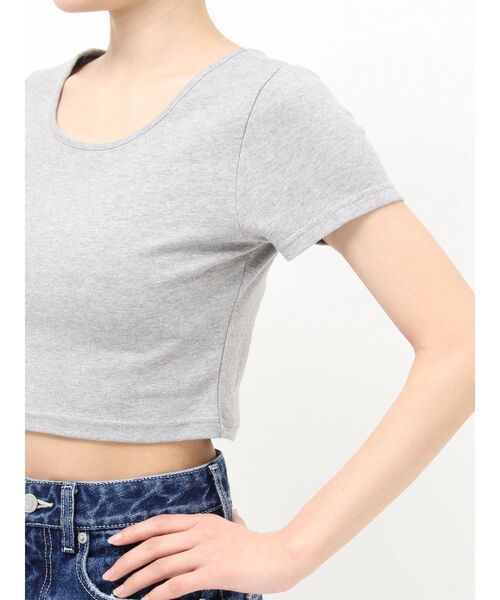EVRIS（エヴリス）の「BASICシンプルショートTシャツ（Tシャツ/カットソー・レディース・ピンク/ホワイト・FREE）」の13枚目の写真
