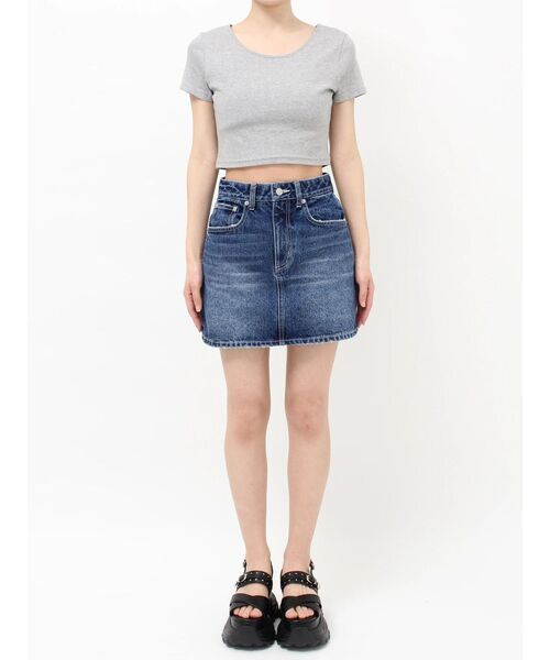 EVRIS（エヴリス）の「BASICシンプルショートTシャツ（Tシャツ/カットソー・レディース・ピンク/ホワイト・FREE）」の16枚目の写真