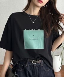 Eclat one（エクラワン）の「【Eclat one】ラバー プリント ボックス ロゴ Tシャツ（Tシャツ/カットソー）」