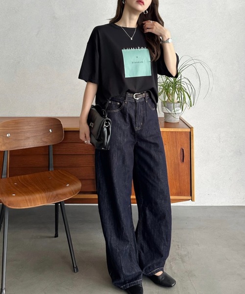 Eclat one（エクラワン）の「【Eclat one】ラバー プリント ボックス ロゴ Tシャツ（Tシャツ/カットソー・レディース・ブラック/オフホワイト・FREE）」の14枚目の写真