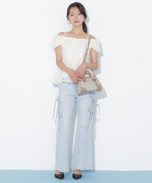 JILL by JILL STUART(ジルバイジルスチュアート)の「チェックミニボストンバッグ(ボストンバッグ・レディース・ベージュ系その他/ブラウン系その他・FREE)」の8枚目の写真