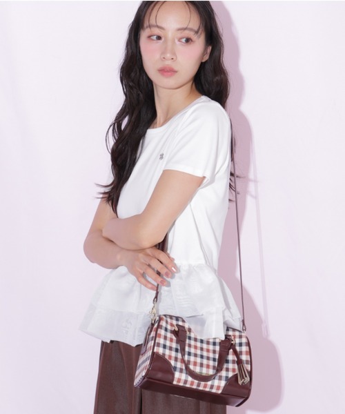 JILL by JILL STUART(ジルバイジルスチュアート)の「チェックミニボストンバッグ(ボストンバッグ・レディース・ベージュ系その他/ブラウン系その他・FREE)」の22枚目の写真