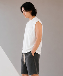 CUSTOMUS（カスタムアース）の「男性エアロクールクーリングドロップショルダー袖なしCXS26MKVT601 WHI（Tシャツ/カットソー）」