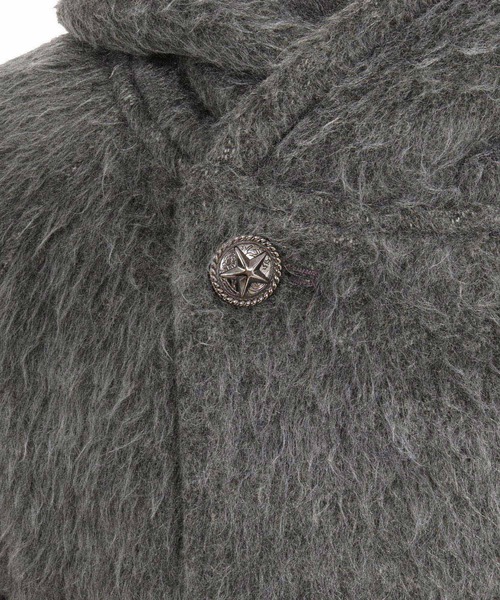 CAMBIO(カンビオ)の「mj11704-Long Fur Melton Poncho ロングポンチョ(MIU-262-002)(ポンチョ・メンズ・ブラック/チャコール・S/M/L)」の21枚目の写真