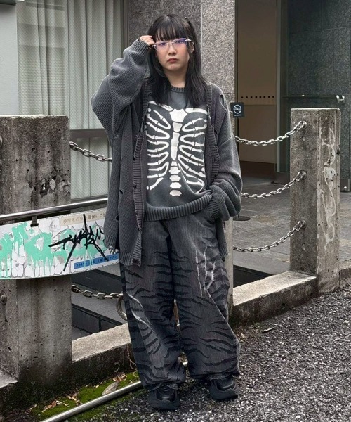 Candy Stripper(キャンディストリッパー)の「CAT SCRATCH DENIM パンツ(デニムパンツ・レディース・ブラック系その他2/ブラック・FREE)」の10枚目の写真