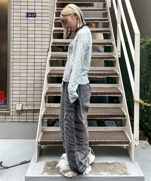 Candy Stripper(キャンディストリッパー)の「CAT SCRATCH DENIM パンツ(デニムパンツ・レディース・ブラック系その他2/ブラック・FREE)」の15枚目の写真