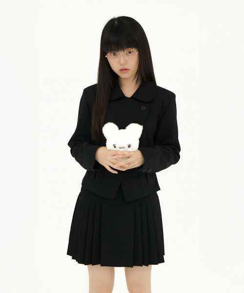 MIRECO(ミレコ)の「DIAGONAL TWO BUTTON PLEATS SK BLACK(スカート・レディース・その他・1/2)」の2枚目の写真