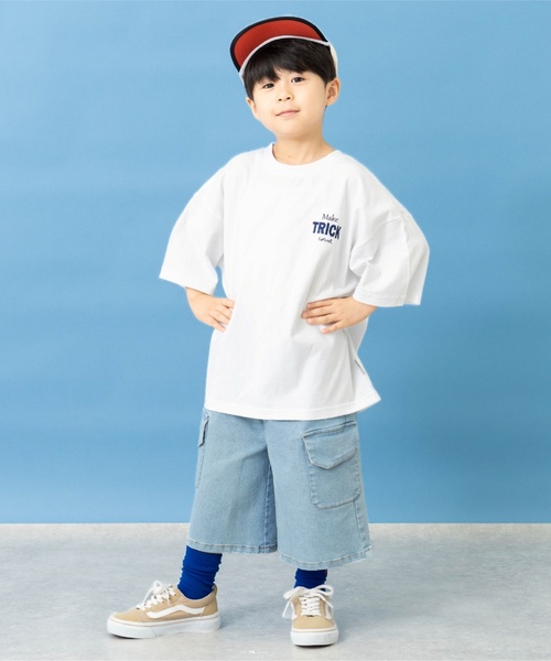 and D. petit main(アンドディープティマイン)の「【Dセレクト】パイピングCAP(キャップ・キッズ・ブルー/ベージュ・F)」の4枚目の写真