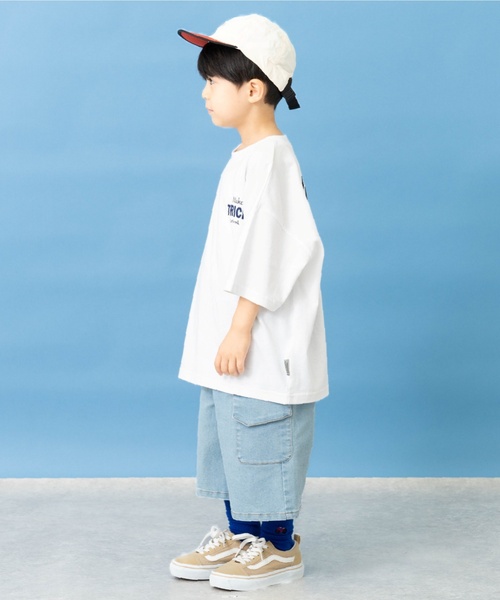 and D. petit main(アンドディープティマイン)の「【Dセレクト】パイピングCAP(キャップ・キッズ・ブルー/ベージュ・F)」の6枚目の写真