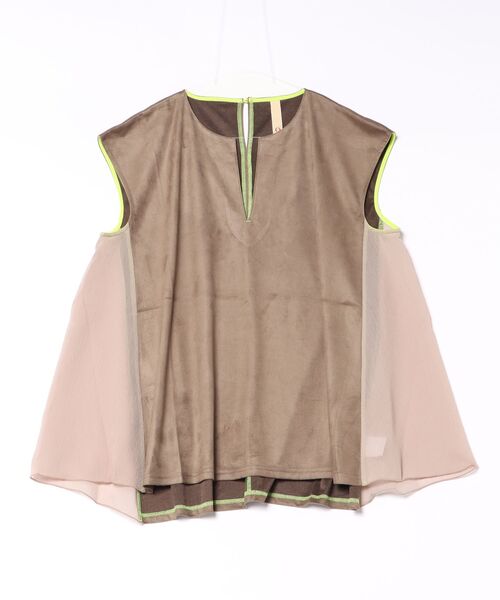 Q(キュー)の「スエードライクフレンチプルオーバー(Tシャツ/カットソー・レディース・オリーブ/ブラック・MEDIUM)」の11枚目の写真