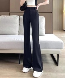 サイドポケット ストレートロングパンツ