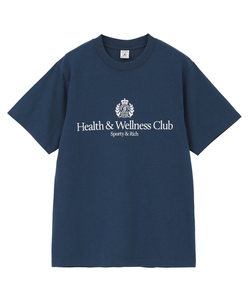 martinique(マルティニーク)の「【Sporty&Rich/スポーティアンドリッチ】H&W Crest Tshirt(Tシャツ/カットソー・レディース・ネイビー・XS)」の1枚目の写真