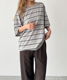 CANAL JEAN（キャナルジーン）の「Lakey Park　マルチボーダーオーバーTシャツ（Tシャツ/カットソー）」
