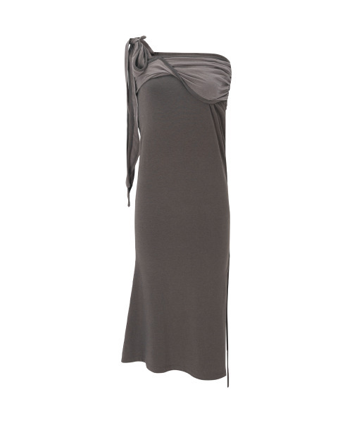 PLEASENOFOLLOW(プリーズノーフォロー)の「Ina Shirring Long Skirt (Khaki)(スカート・レディース・その他・SMALL/MEDIUM)」の4枚目の写真