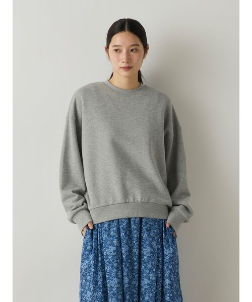 MidiUmi(ミディウミ)の「MidiUmi ワイドスウェットプルオーバー(Tシャツ/カットソー・レディース・ネイビー/ブラウン/グレー/キナリ/イエロー・FREE)」の2枚目の写真