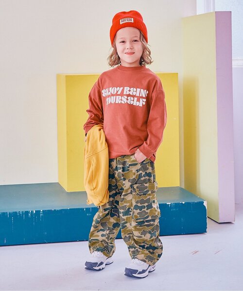 p.premier(ピードットプルミエ)の「ボリュームシルエットひざタックカーゴパンツ(カーゴパンツ・キッズ・ベージュ/オフホワイト/ブラック/カーキ・90/100/120/80/110/130/140)」の6枚目の写真