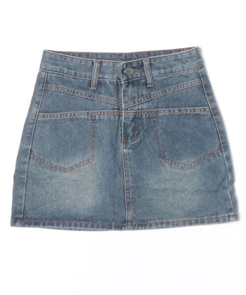 Ritzy(リッツィー)の「デニム・ミニスカート(デニムスカート・レディース・ブルー/ピンク・LARGE/MEDIUM)」の4枚目の写真