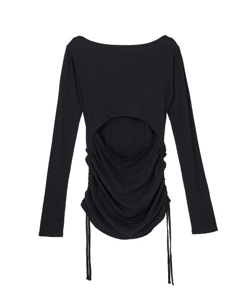 ELCHELE(エルチェレ)の「EFFORTLESS CUT LS TEE(Tシャツ/カットソー・レディース・ダークパープル/ミント/ブラック/オフホワイト・FREE)」の14枚目の写真