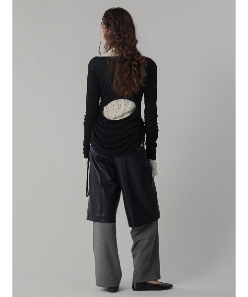 ELCHELE(エルチェレ)の「EFFORTLESS CUT LS TEE(Tシャツ/カットソー・レディース・ダークパープル/ミント/ブラック/オフホワイト・FREE)」の7枚目の写真