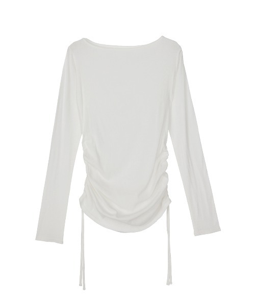 ELCHELE(エルチェレ)の「EFFORTLESS CUT LS TEE(Tシャツ/カットソー・レディース・ダークパープル/ミント/ブラック/オフホワイト・FREE)」の16枚目の写真