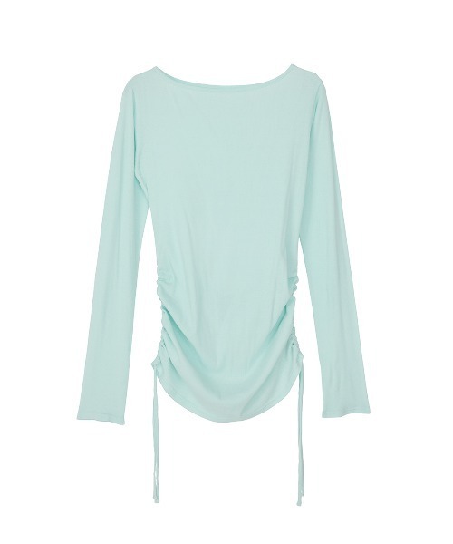 ELCHELE(エルチェレ)の「EFFORTLESS CUT LS TEE(Tシャツ/カットソー・レディース・ダークパープル/ミント/ブラック/オフホワイト・FREE)」の17枚目の写真