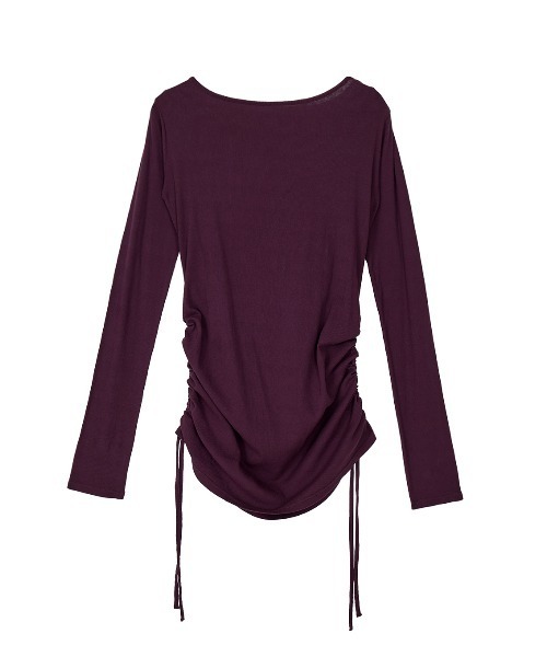ELCHELE(エルチェレ)の「EFFORTLESS CUT LS TEE(Tシャツ/カットソー・レディース・ダークパープル/ミント/ブラック/オフホワイト・FREE)」の18枚目の写真