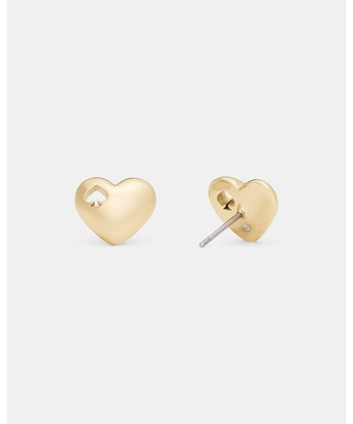 kate spade new york（ケイトスペード ニューヨーク）の「ハート アンド スペード ハート スペード ピアス（ピアス（両耳用）・レディース・イエロー・ONESIZE）」の3枚目の写真