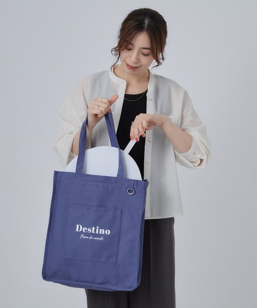 SHOO・LA・RUE(シューラルー)の「【推し活もできる/うちわが入る】キャンバストートバッグ(トートバッグ・レディース・アイボリー/ダークグレー/ブラック/ピンク系/ブルー・00)」の4枚目の写真