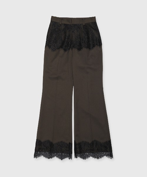 LACE TRIM PANTS/レーストリムパンツ（スラックス）｜JOSE MOON