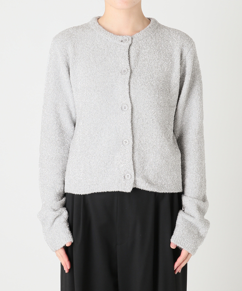 CITYSHOP（シティーショップ）の「LAME KNIT カーディガン（ニット/セーター・レディース・シルバー/ブラック・FREE）」の14枚目の写真
