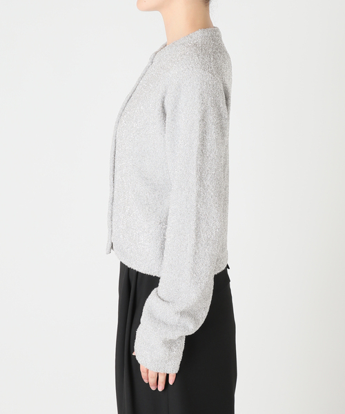 CITYSHOP（シティーショップ）の「LAME KNIT カーディガン（ニット/セーター・レディース・シルバー/ブラック・FREE）」の15枚目の写真