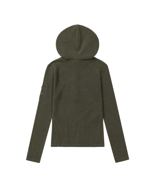 AAKAM（アーカム）の「Bleach Washed Hooded Long Sleeve (Olive)（パーカー・レディース・その他・1/2）」の3枚目の写真