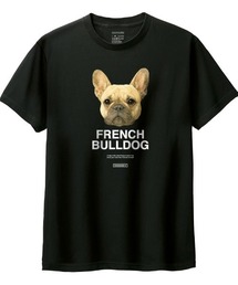 Moftique | Moftique(モフティック) 半袖Tシャツ フレンチブルドッグ 犬 アニマル プリント 5.6オンス カットソー メンズ ユニセックス(Tシャツ/カットソー)