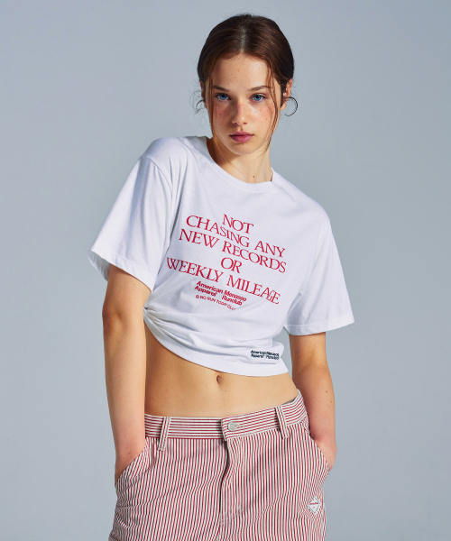 MENASOO(ミナス)の「MNS x American apparel Not Chasing Crop T-Shirts_White(Tシャツ/カットソー・レディース・ホワイト・MEDIUM/SMALL)」の8枚目の写真