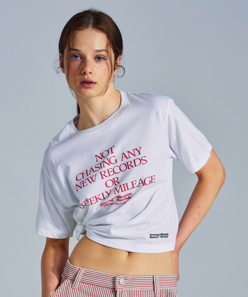 MENASOO(ミナス)の「MNS x American apparel Not Chasing Crop T-Shirts_White(Tシャツ/カットソー・レディース・ホワイト・MEDIUM/SMALL)」の9枚目の写真