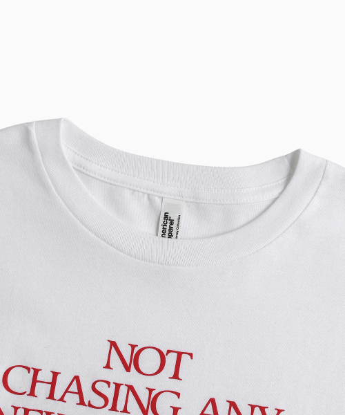 MENASOO(ミナス)の「MNS x American apparel Not Chasing Crop T-Shirts_White(Tシャツ/カットソー・レディース・ホワイト・MEDIUM/SMALL)」の17枚目の写真