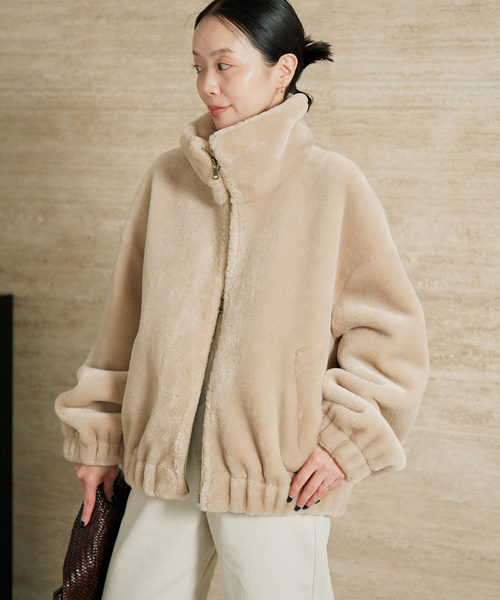 plage(プラージュ)の「Vegancode / ヴィ―ガンコード 別注 ECOFUR BOMBER ジャケット(その他アウター・レディース・ナチュラル/ブラウン・FREE)」の15枚目の写真