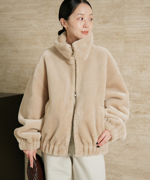 plage(プラージュ)の「Vegancode / ヴィ―ガンコード 別注 ECOFUR BOMBER ジャケット(その他アウター・レディース・ナチュラル/ブラウン・FREE)」の16枚目の写真