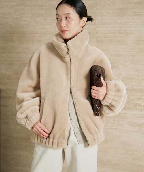 plage(プラージュ)の「Vegancode / ヴィ―ガンコード 別注 ECOFUR BOMBER ジャケット(その他アウター・レディース・ナチュラル/ブラウン・FREE)」の18枚目の写真