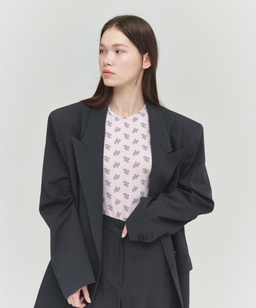 THEPORTA(ザ ポルタ)の「NYLON STANDARD OVER JACKET, CHARCOAL(テーラードジャケット・レディース・その他・ONE SIZE)」の1枚目の写真