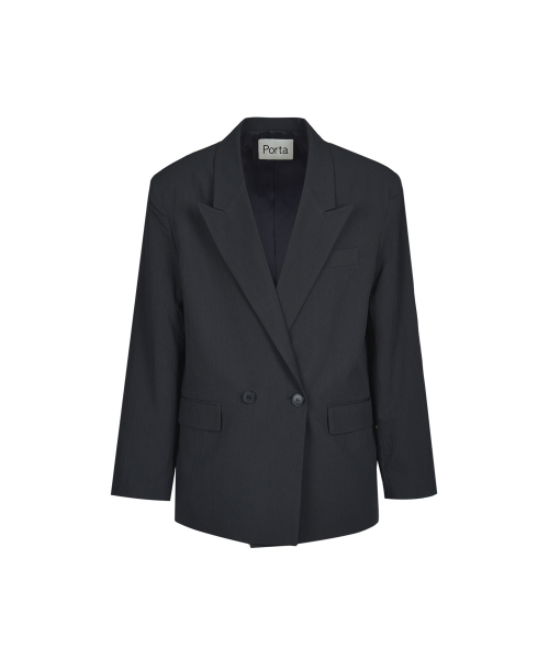 THEPORTA(ザ ポルタ)の「NYLON STANDARD OVER JACKET, CHARCOAL(テーラードジャケット・レディース・その他・ONE SIZE)」の2枚目の写真