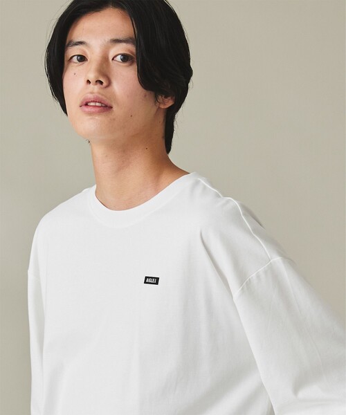 AIGLE（エーグル）の「オーガニックコットン オーバーサイズ ワンポイントシリコンバッジロゴ ロングスリーブTシャツ（Tシャツ/カットソー・メンズ・ブラック/ダークグレー/ホワイト・L/M/S/XL/XS/XXS）」の14枚目の写真