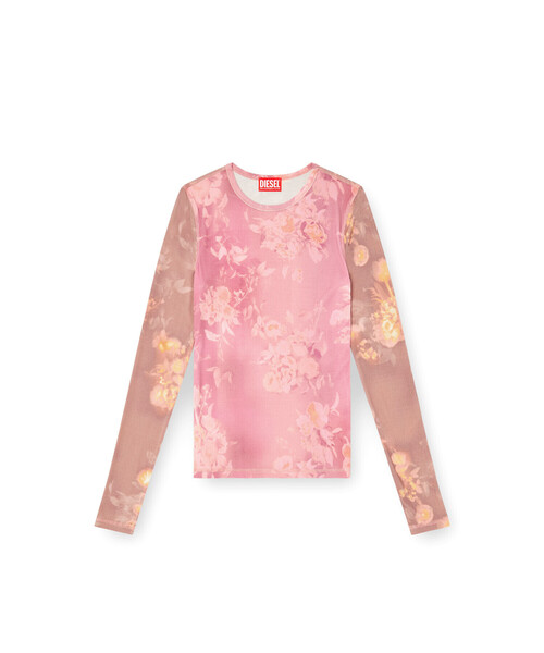 DIESEL(ディーゼル)の「ウィメンズ 長袖トップ T-MOKY-LS(Tシャツ/カットソー・レディース・その他/ピンク系その他・MEDIUM/SMALL/X-SMALL/LARGE)」の3枚目の写真