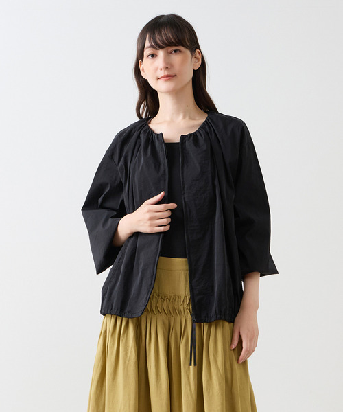 LOGEMENT DE CLAIRE(ロジュモンドクレール)の「【LOURMARIN】パフスリーブジップUPブルゾン(ブルゾン・レディース・ベージュ/ブラック/カーキ・FREE)」の2枚目の写真