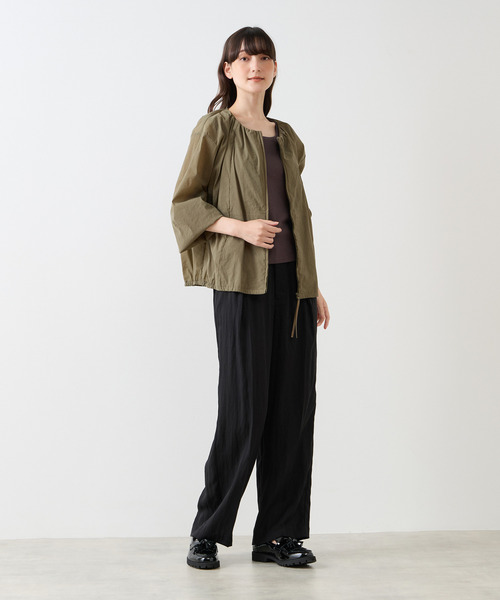 LOGEMENT DE CLAIRE(ロジュモンドクレール)の「【LOURMARIN】パフスリーブジップUPブルゾン(ブルゾン・レディース・ベージュ/ブラック/カーキ・FREE)」の15枚目の写真